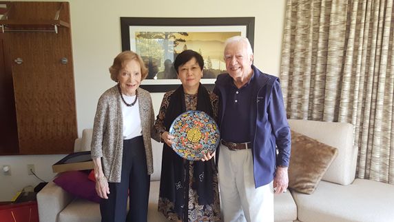 李小林会长会见美国前总统卡特及夫人
