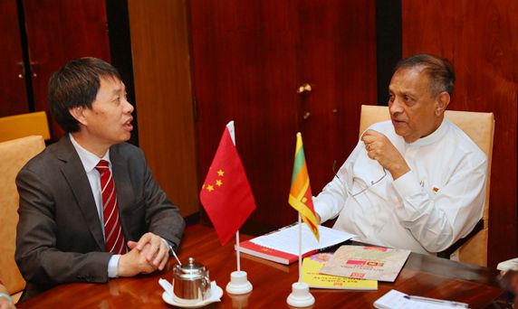 Vice President Mr. Hu Sishe Met with the Speaker of Sri Lanka, Mr.Karu Jayasuriya